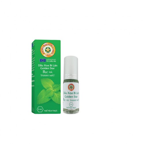 Dầu xoa bi lăn Golden Star 5ml - Hương bạc hà